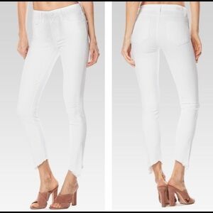 White Paige Horton peg ankle skinny jeans
